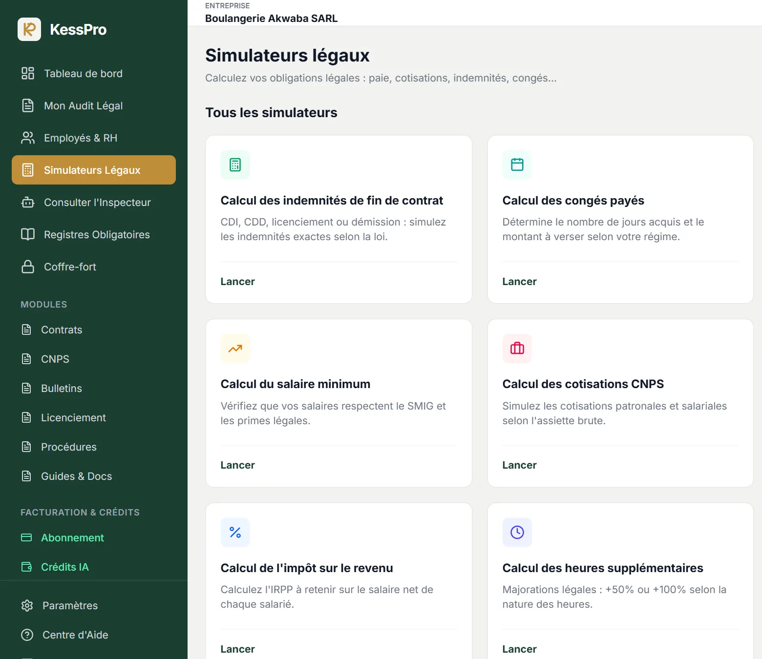 Liste des simulateurs légaux